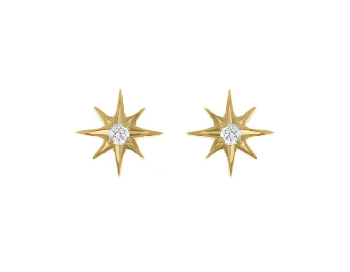 Baby Chic Fine Jewelry Starburst Diamond Earrings - HUNA