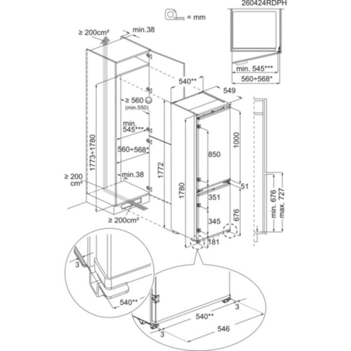 AEG Fridge Freezer 248L