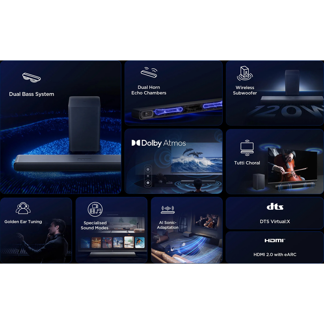 TCL S55H 2.1ch Pro Super Bass Soundbar