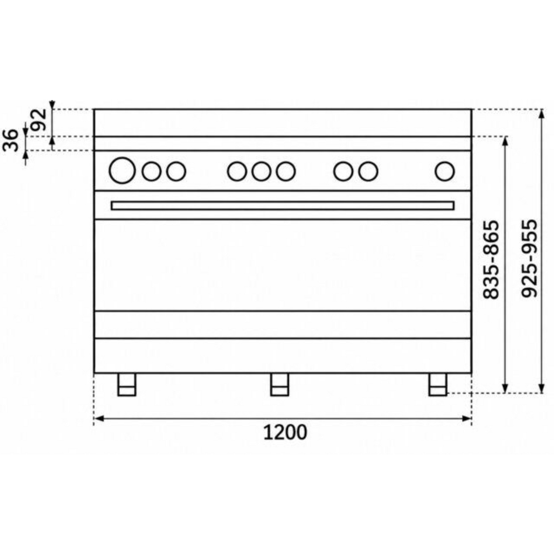 Tecnogas 120cm Gas Cooker 6 Burners