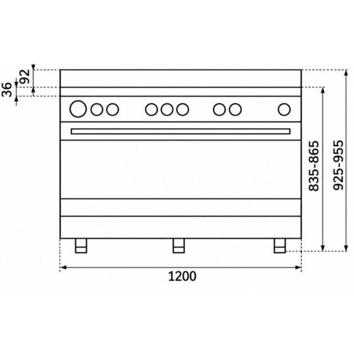 Tecnogas 120cm Gas Cooker 6 Burners