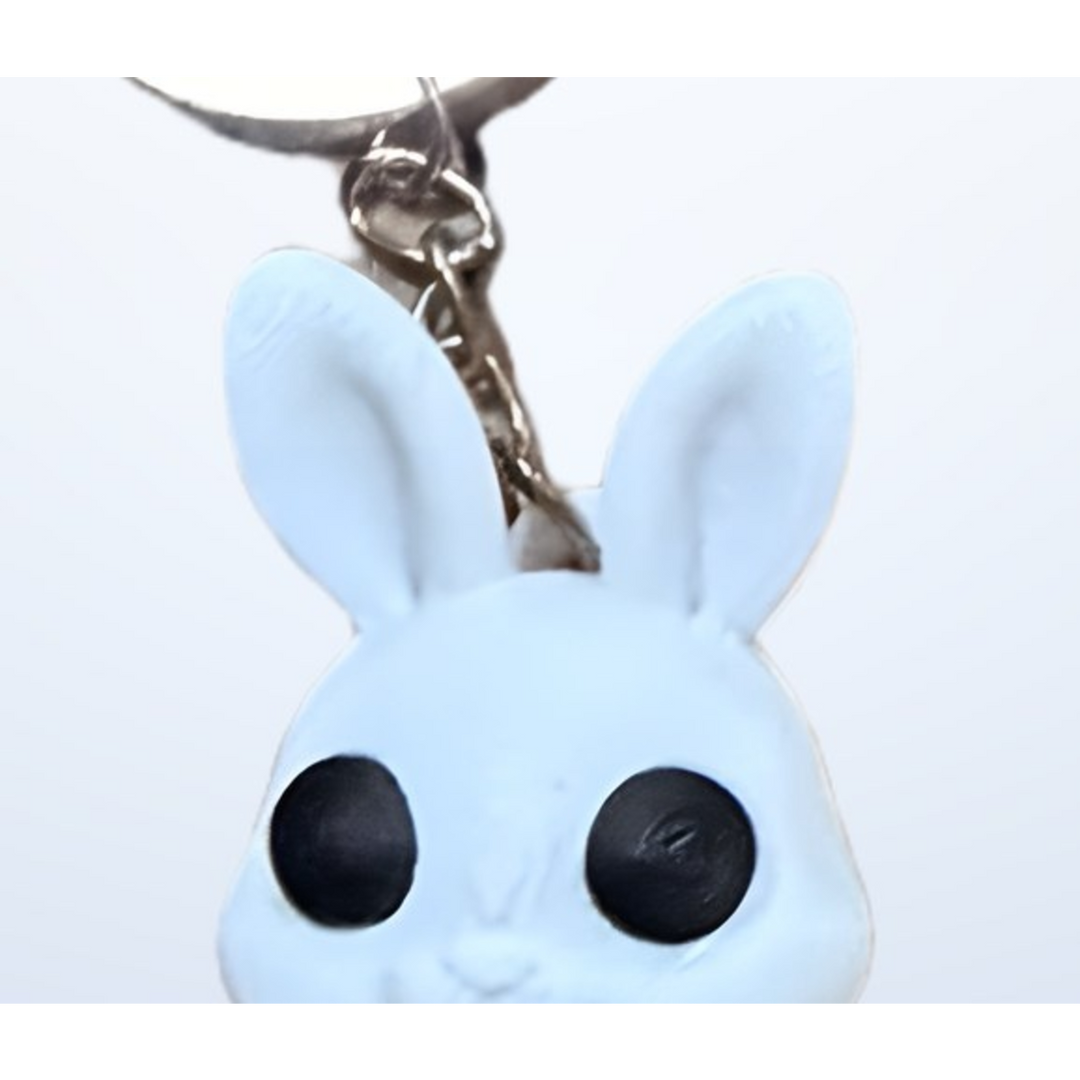 Snow Bunny Keychain