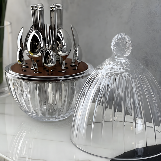 T.H Crystal Utensil Holder
