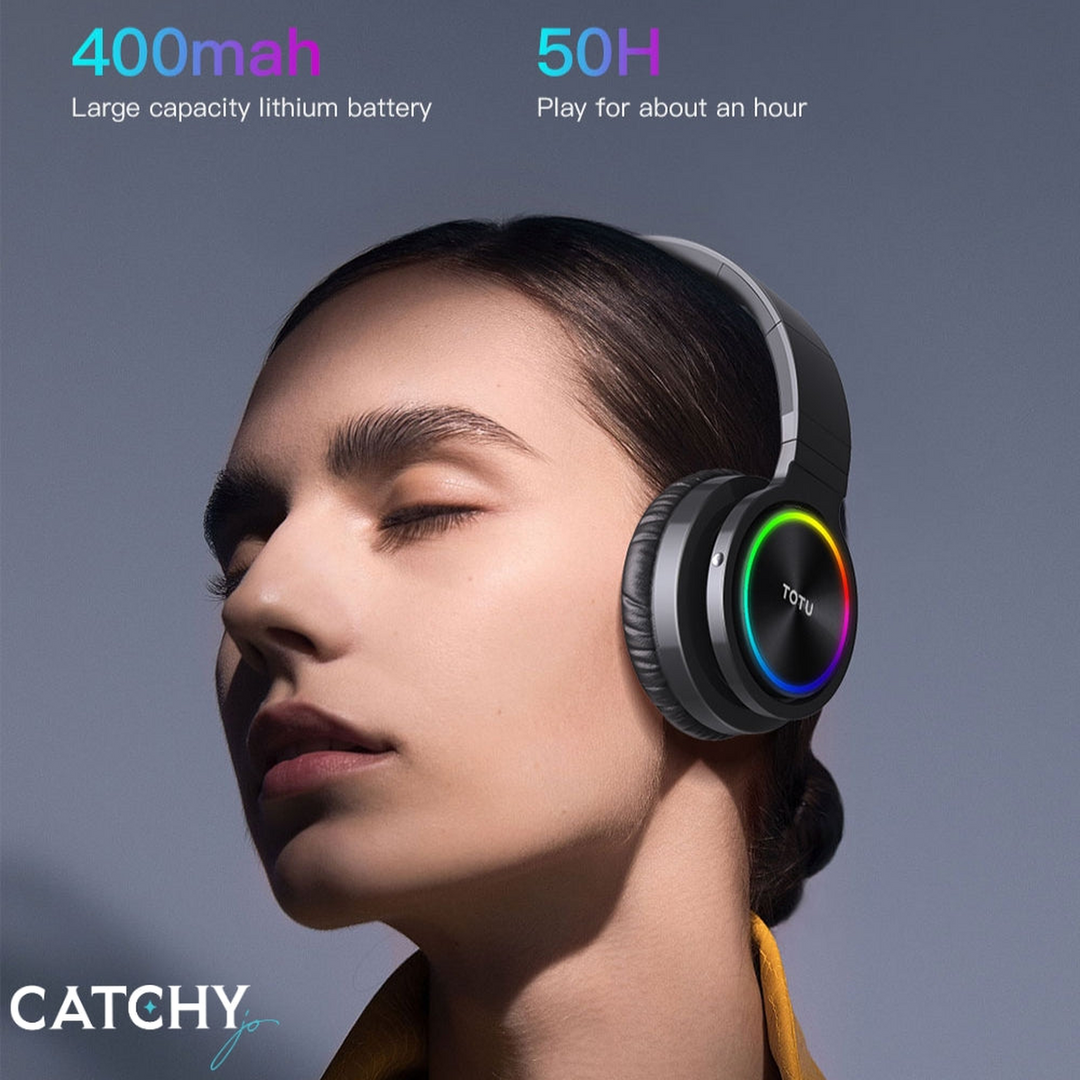 TOTU B12 wireless headset with RGB breathing lamp