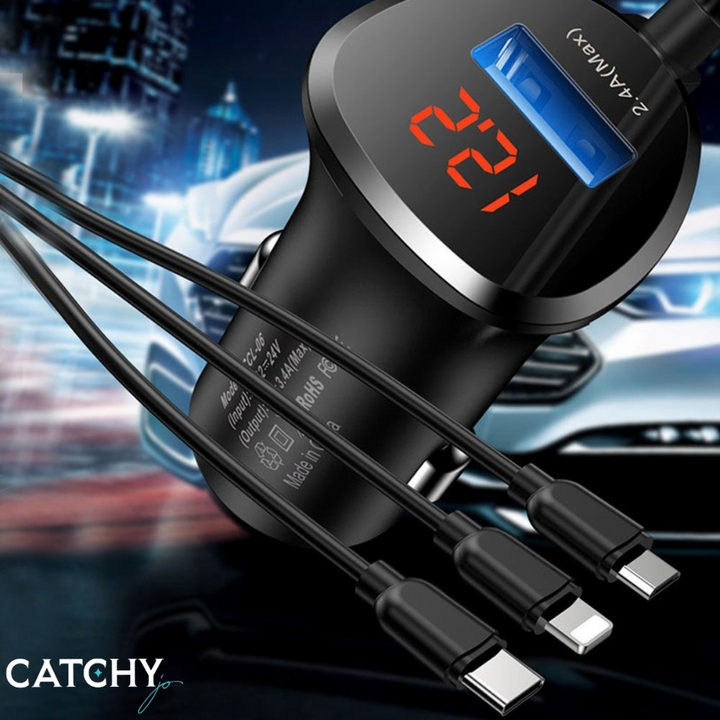 TOTU DCCL-06 USB Car Charger with 3 Output
