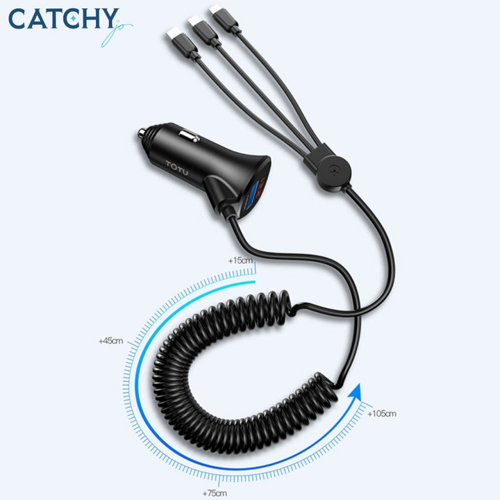 TOTU DCCL-06 USB Car Charger with 3 Output