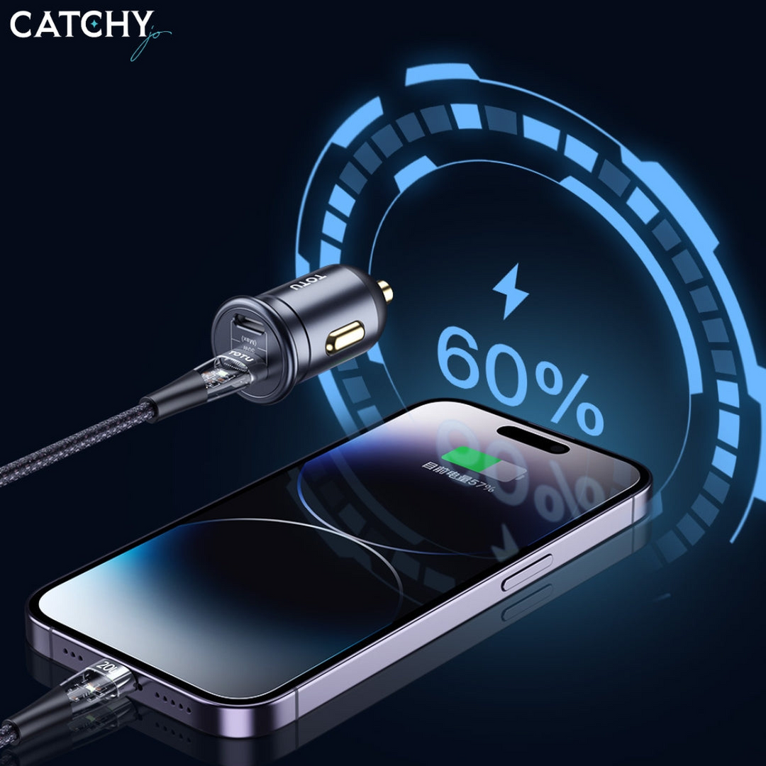 TOTU DCCPD-011 Journey Series Fast Car Charger with dual Type-C ports
