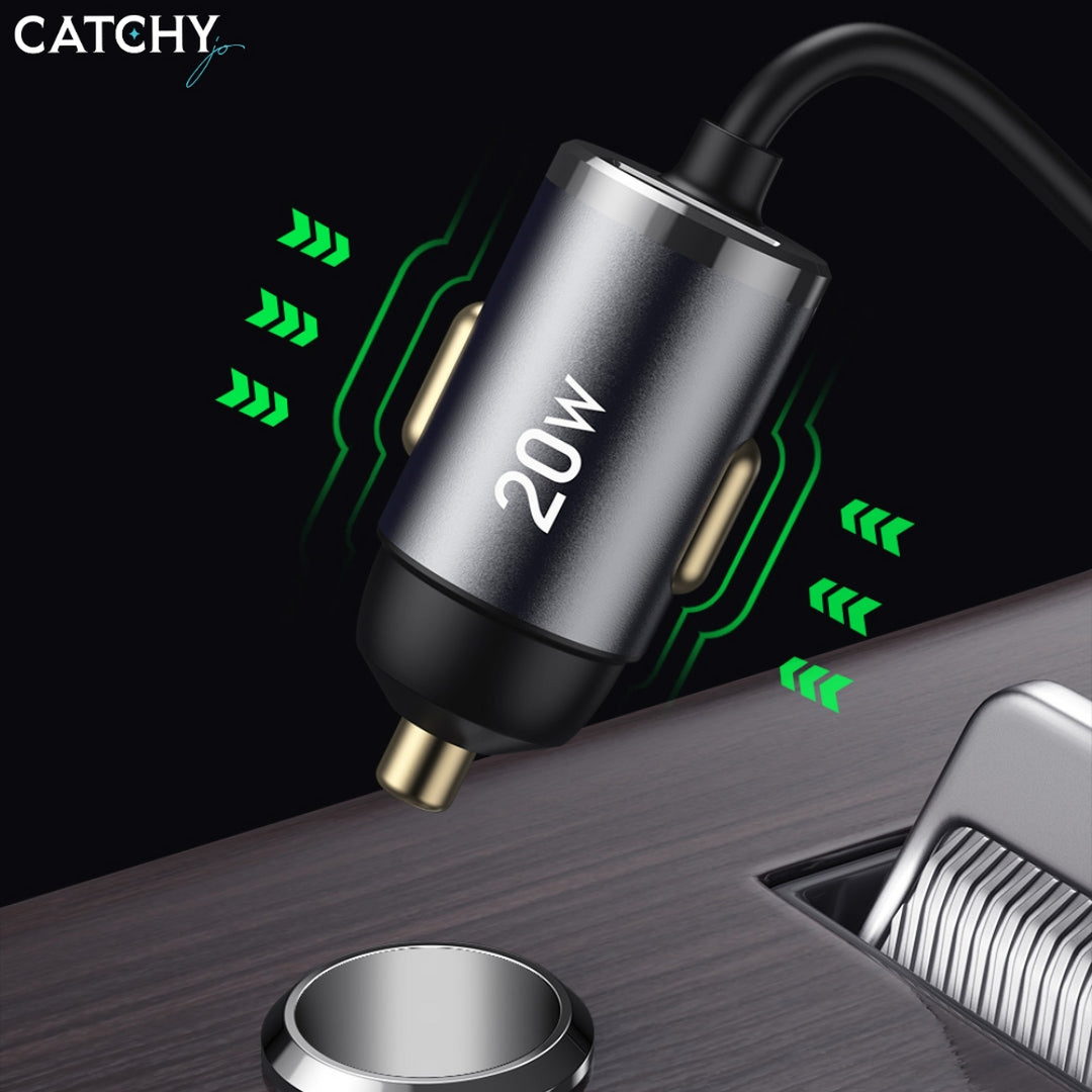 TOTU DCCPD-012 Series fast car charger with built-in Lightning cable