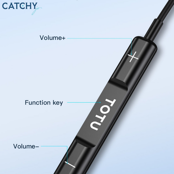 TOTU EP-3 cable control in-ear headphones with music and call functionality
