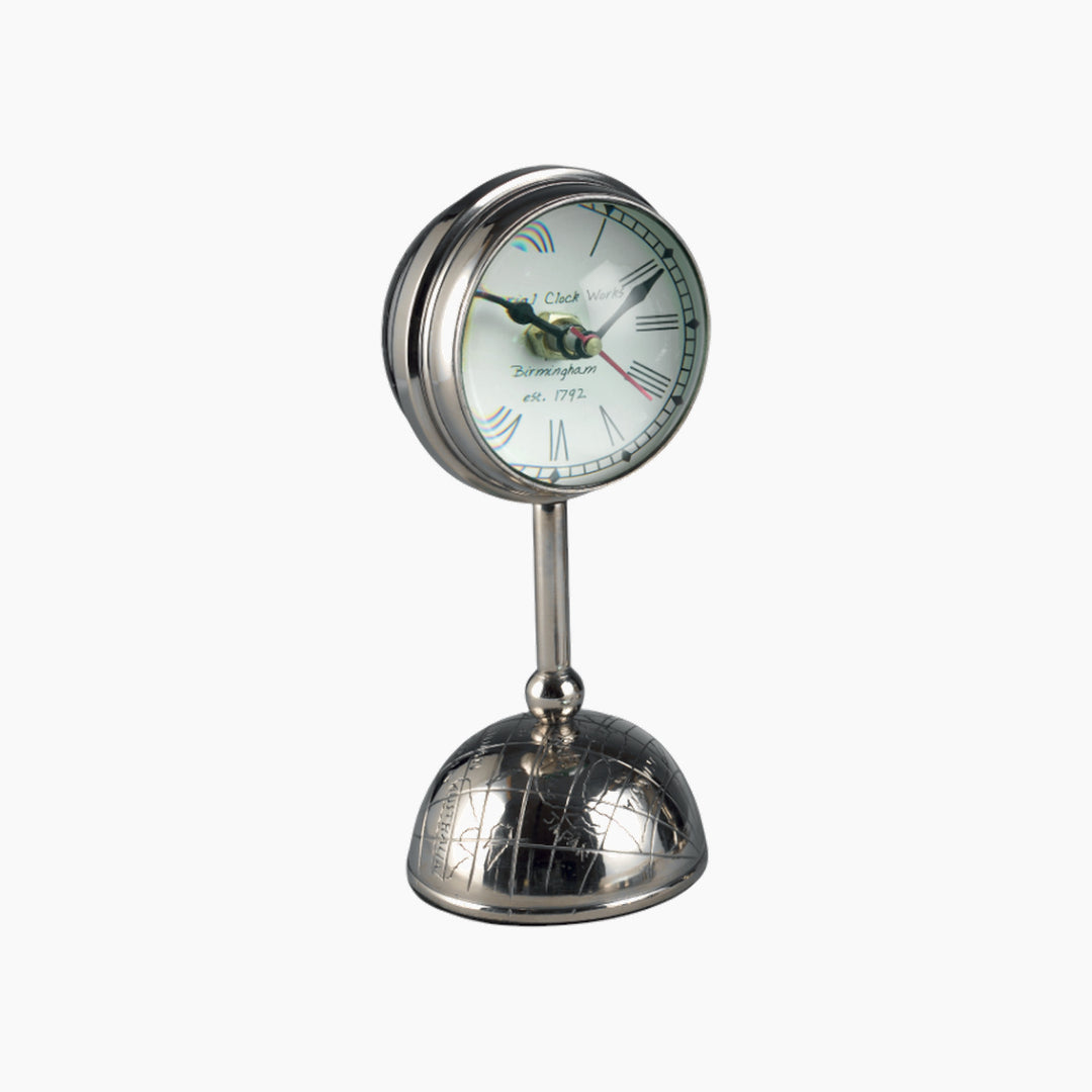 Mascagni table clock crafted from premium metal