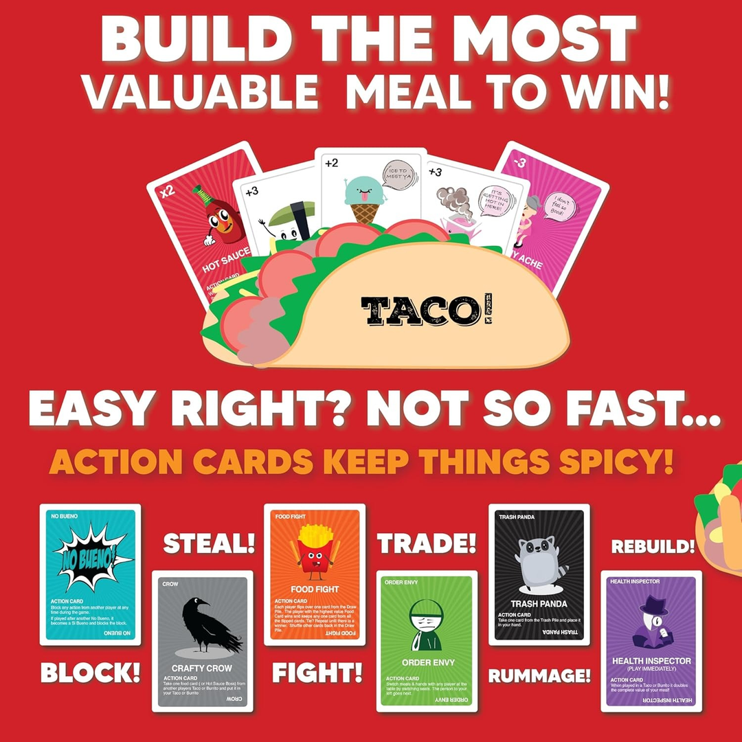 Taco vs Burrito Card Game