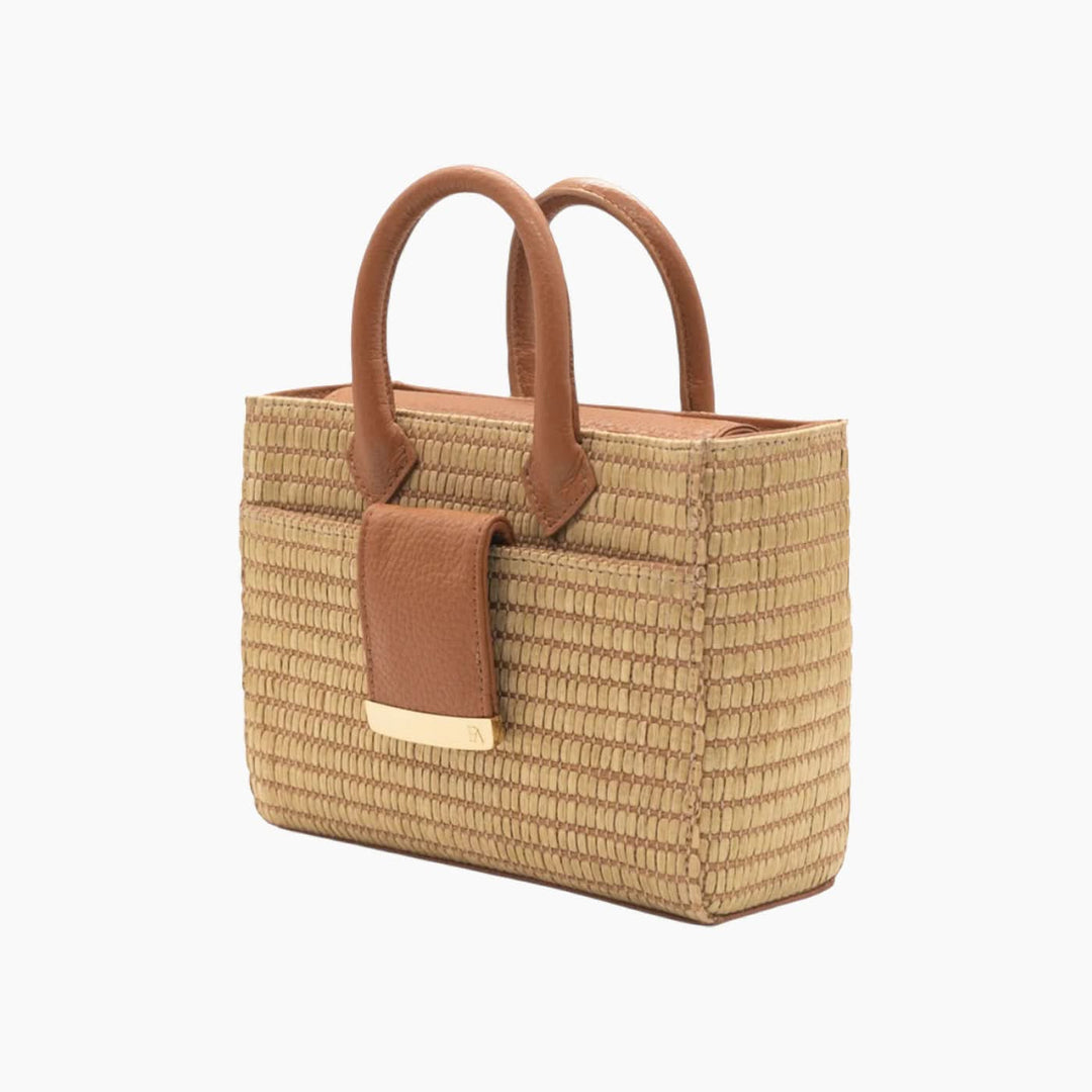 Farah Asmar Raffia Ella Mini Tote