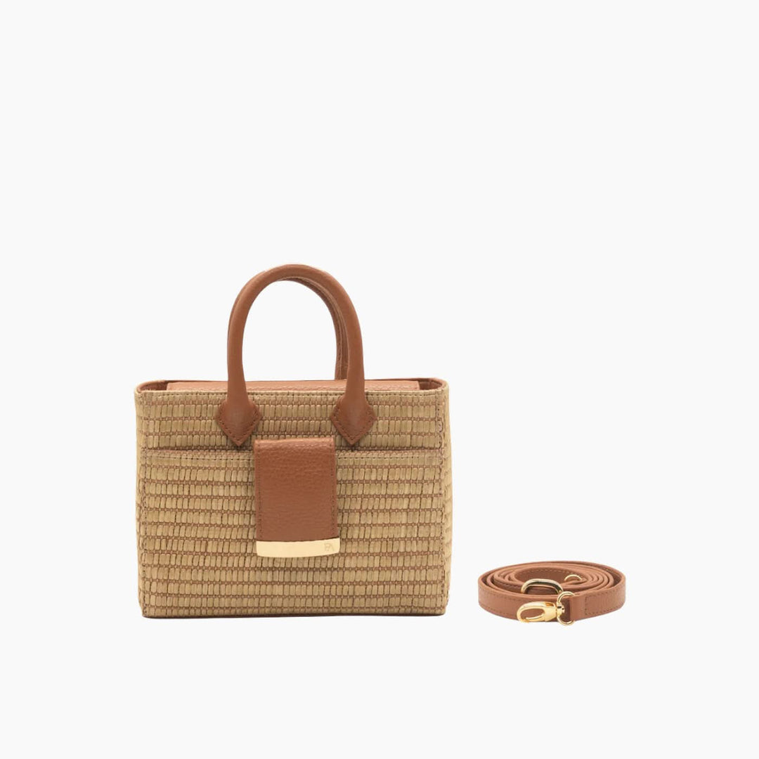 Farah Asmar Raffia Ella Mini Tote