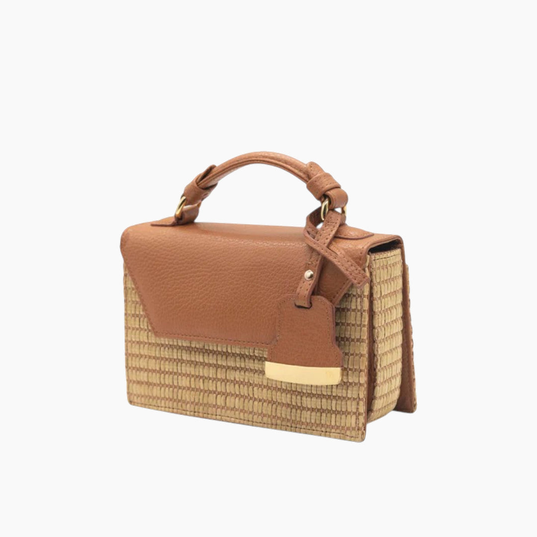 Farah Asmar Raffia Mini Cynthia Top Handle