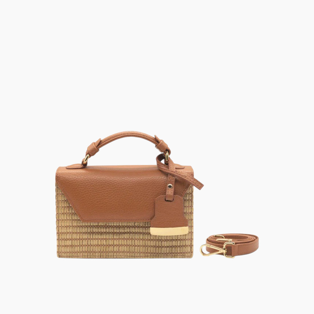 Farah Asmar Raffia Mini Cynthia Top Handle