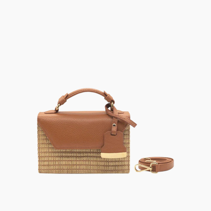 Farah Asmar Raffia Mini Cynthia Top Handle