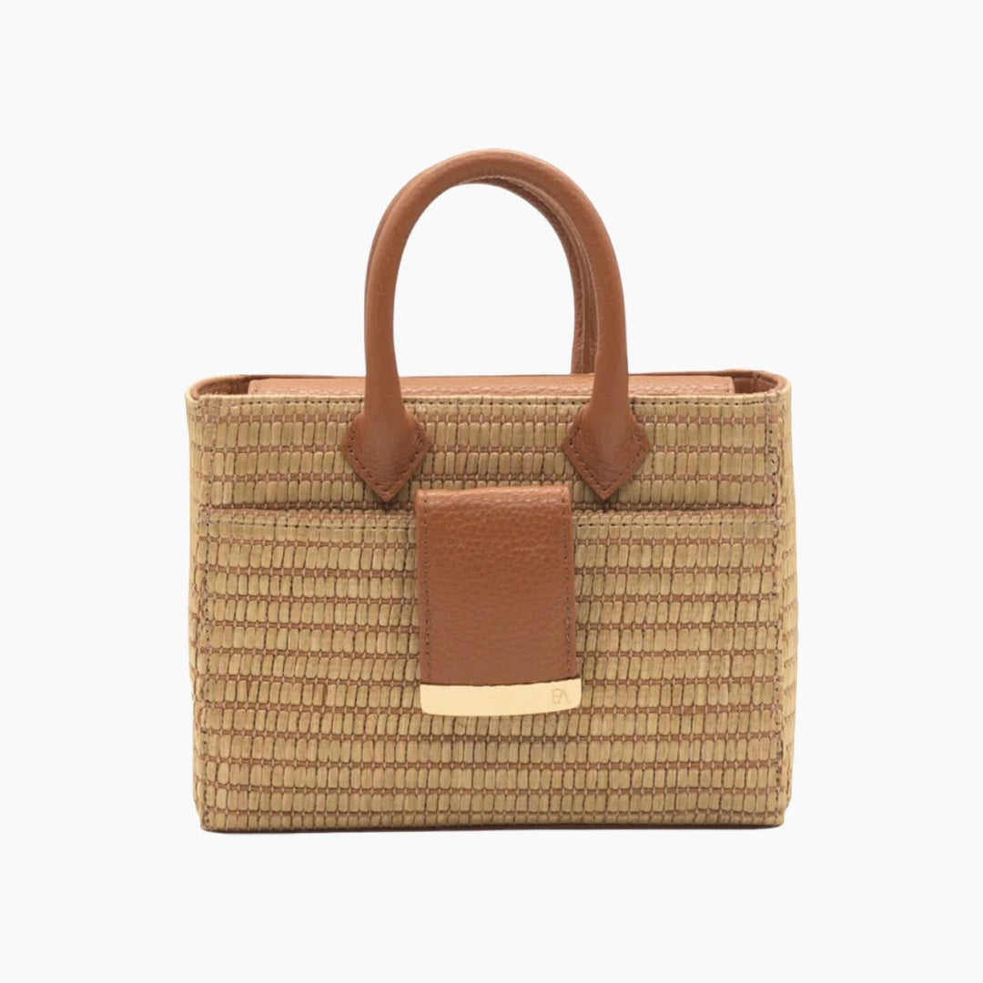 Farah Asmar Raffia Ella Mini Tote