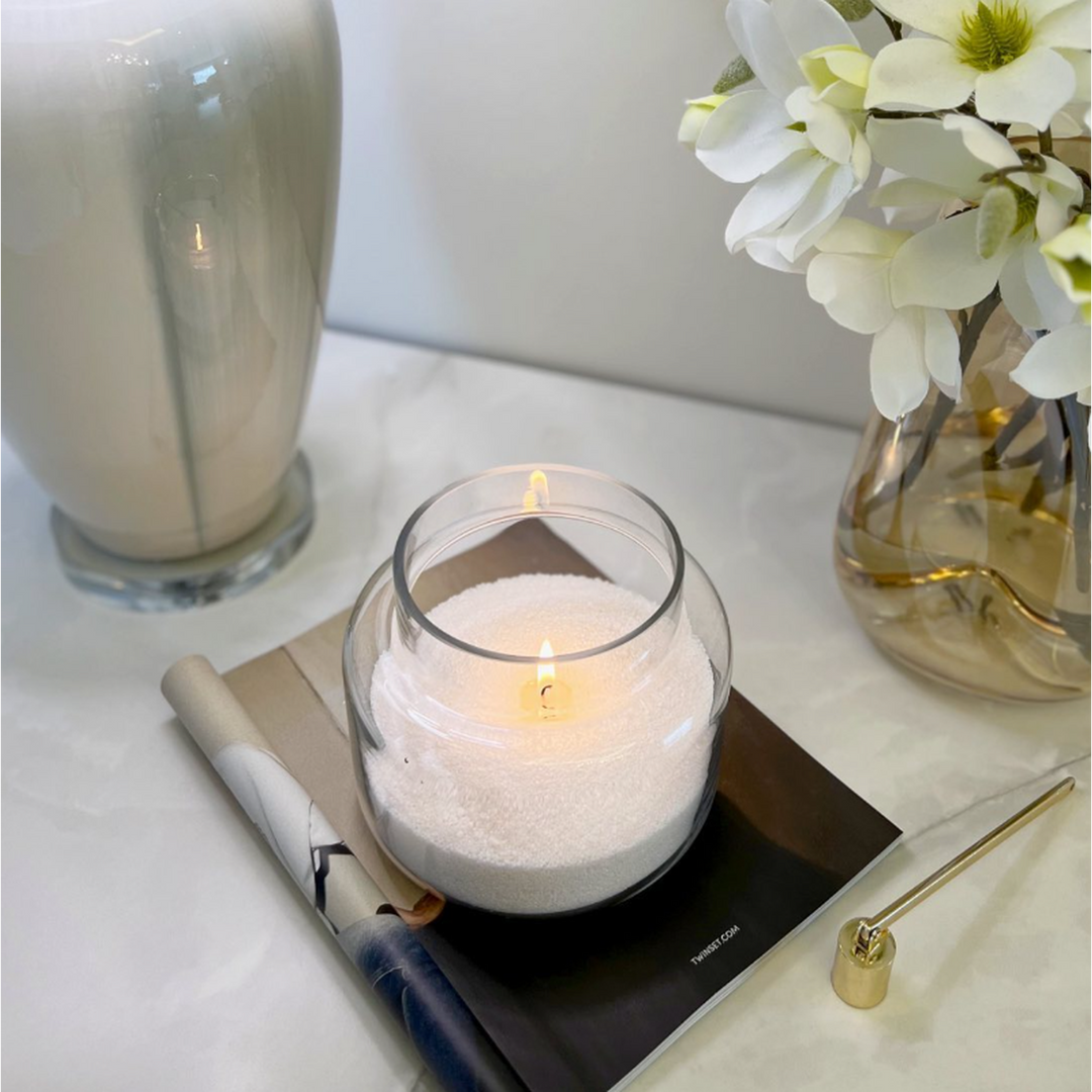 The Candle Dust Sand Candle Lemongrass Ginger