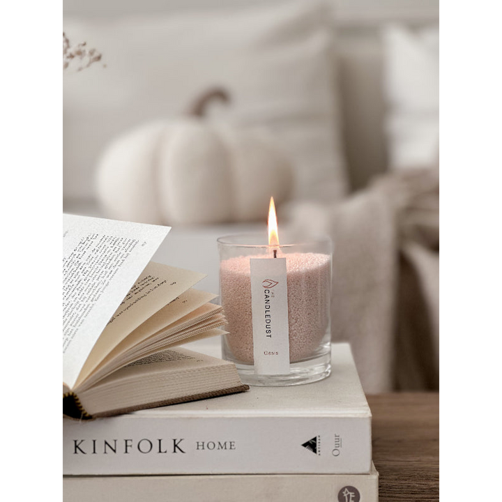 The Candle Dust Sand Candle Rhubarb Sparkle