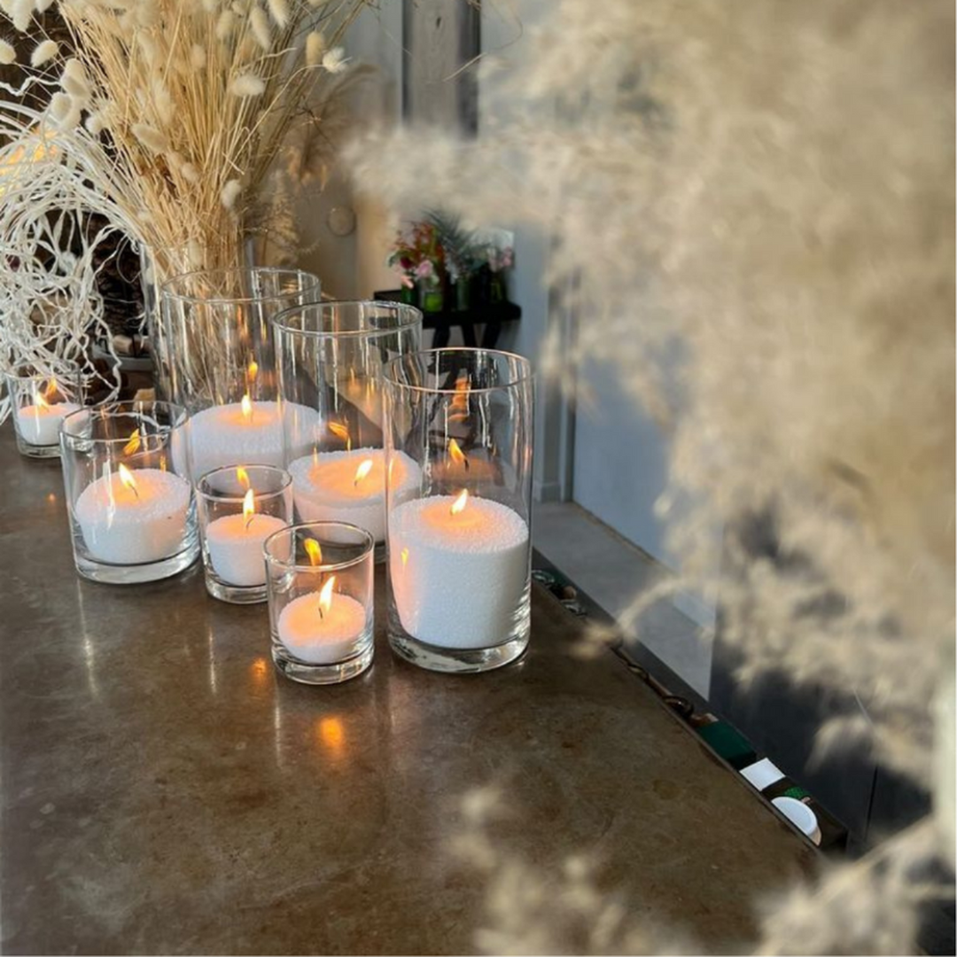 The Candle Dust Sand Candle Rhubarb Sparkle