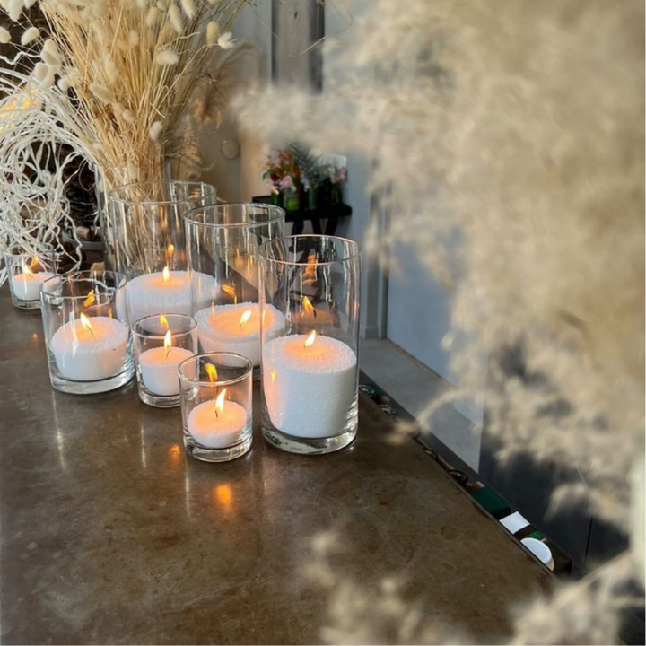 The Candle Dust Sand Candle Rhubarb Sparkle