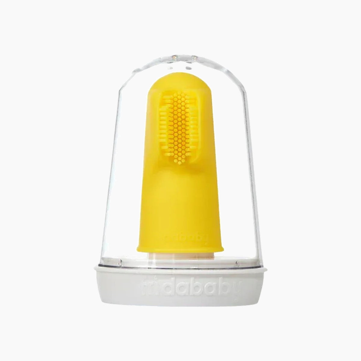 FridaBaby double-sided finger toothbrush with stand and lid
