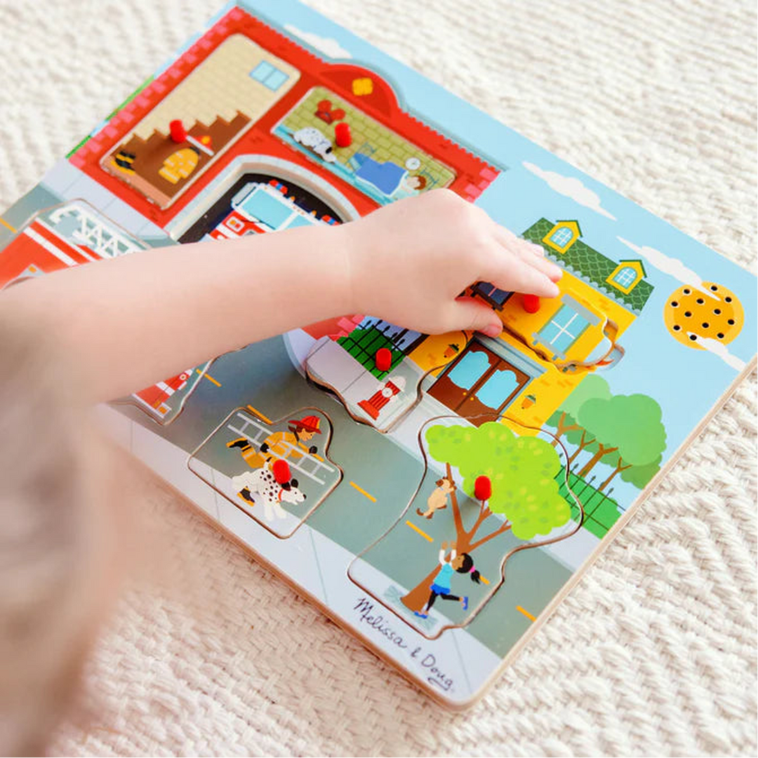 Melissa &amp; Doug The Fire Station Sound Puzzle