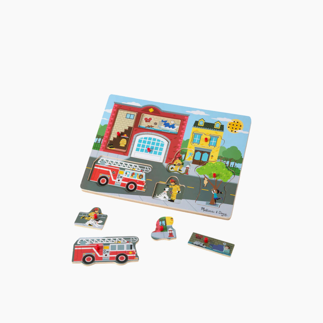 Melissa &amp; Doug The Fire Station Sound Puzzle