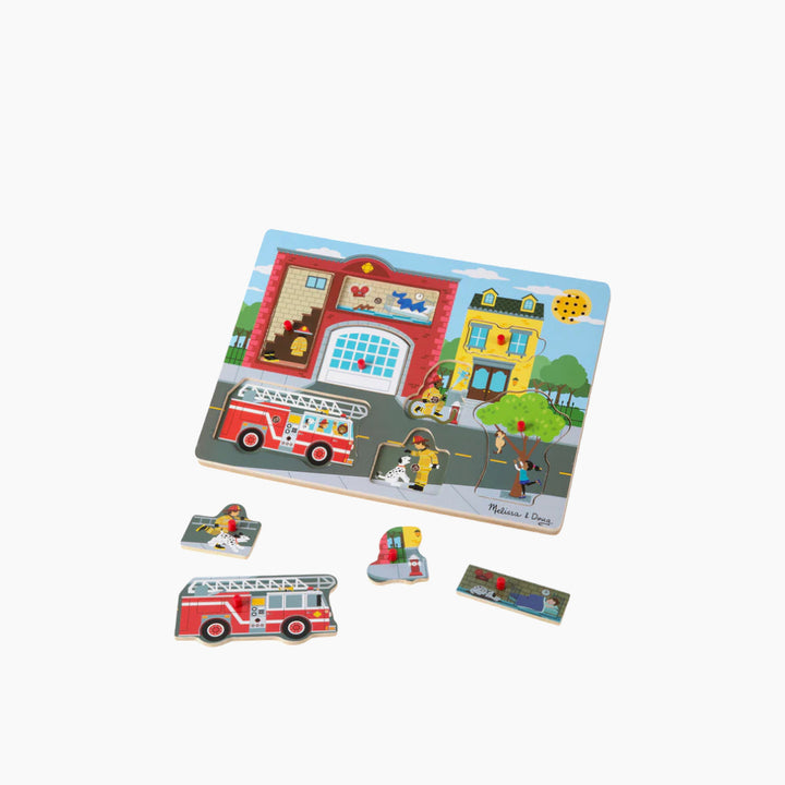 Melissa &amp; Doug The Fire Station Sound Puzzle