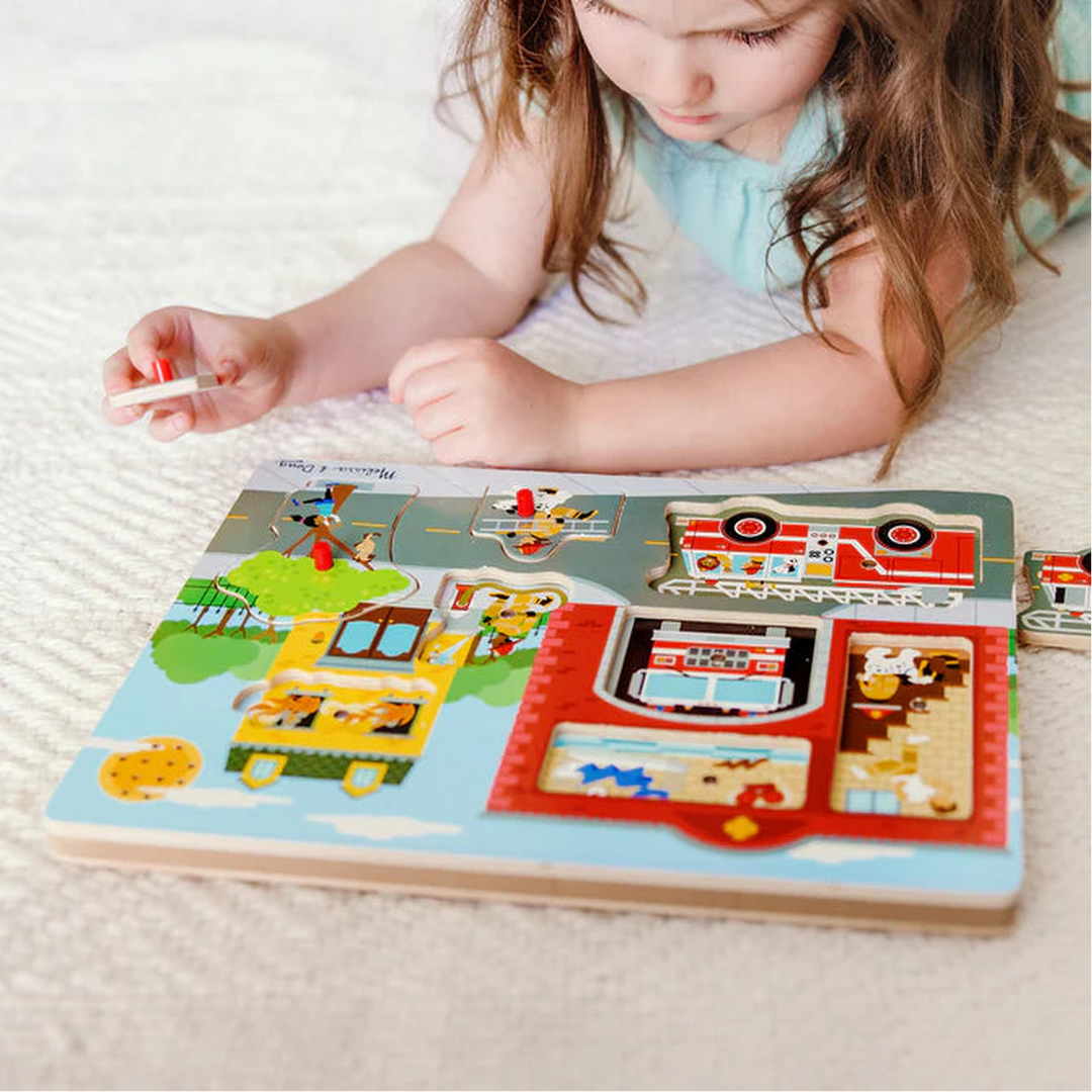 Melissa &amp; Doug The Fire Station Sound Puzzle