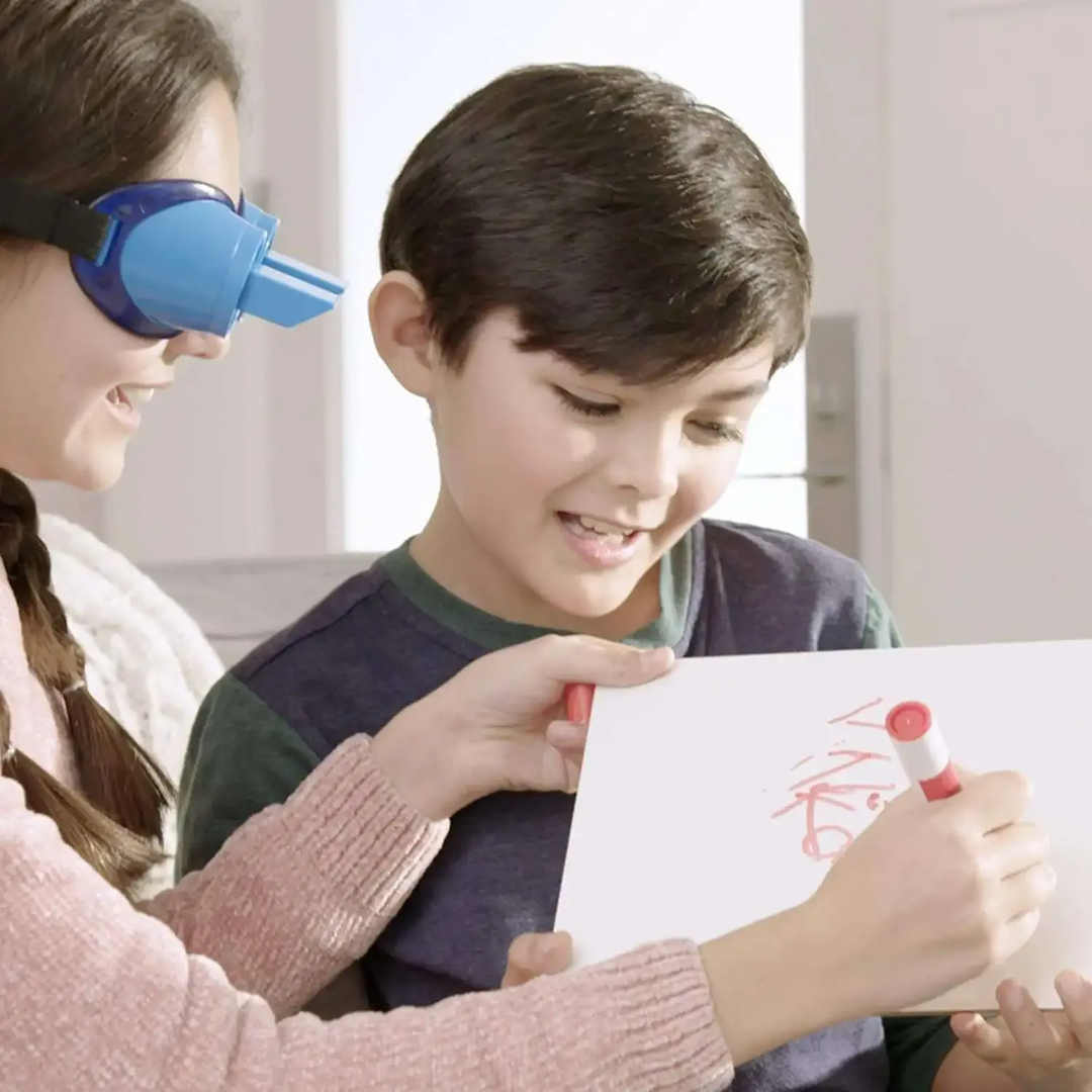 Zing The Up Side Down Challenge Game with upside-down vision glasses