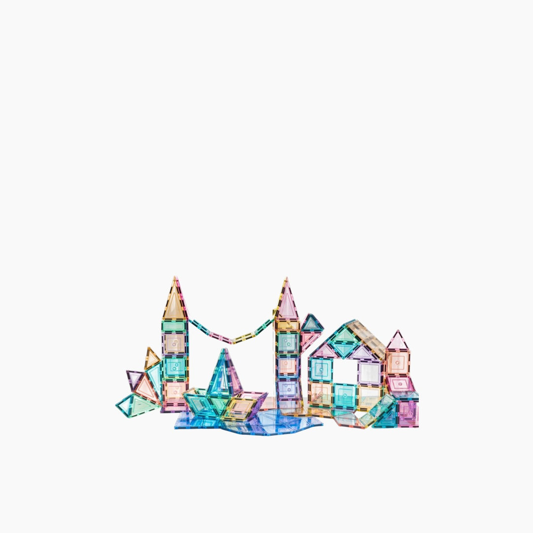 Tiletek Magnetic Tiles 112 Pcs Pastel Builders Set