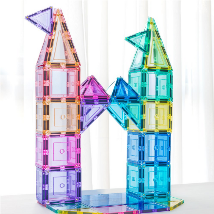 Tiletek Magnetic Tiles 112 Pcs Pastel Builders Set