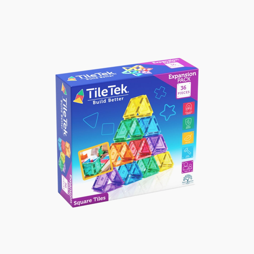 Tiletek Magnetic Tiles 36 Pcs Small Square Pack