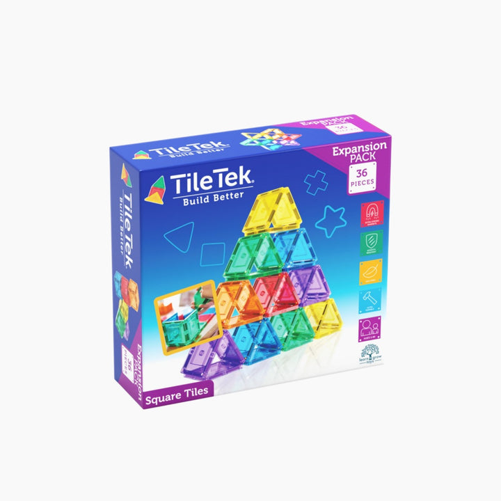 Tiletek Magnetic Tiles 36 Pcs Small Square Pack