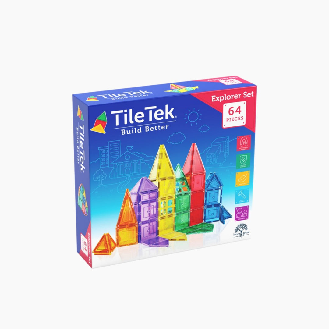 Tiletek Magnetic Tiles 64 Pcs Explorer Set