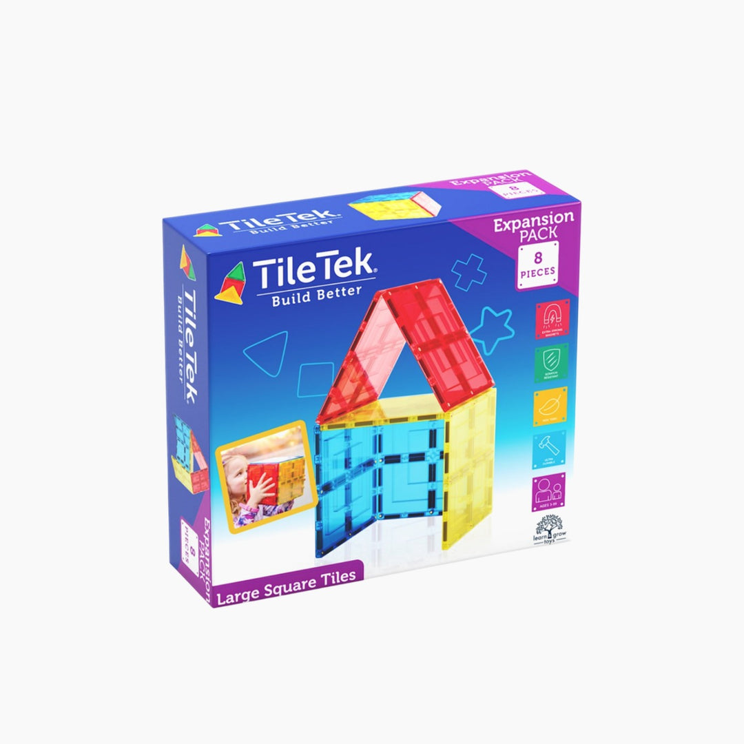 Tiletek Magnetic Tiles 8 Pcs Large Square Pack