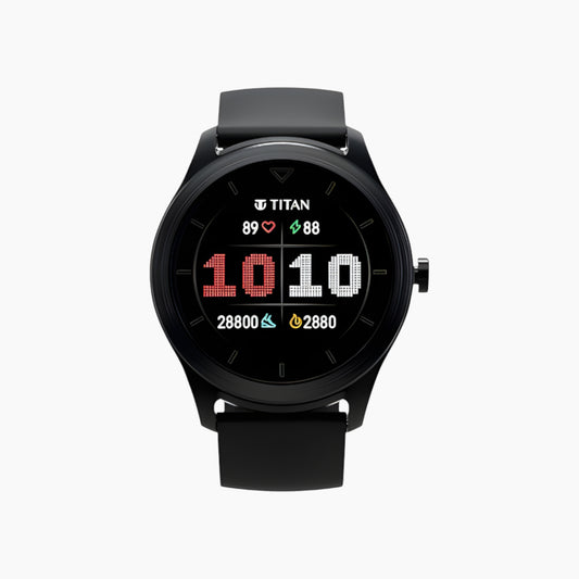 Casio Titan Smart Touch Screen Unisex Watch with Black Dial Silicone Strap