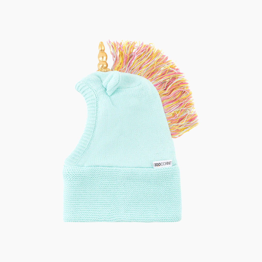 Zoocchini Allie the Alicorn knit balaclava hat for 12-24 months