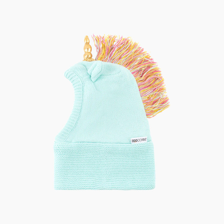 Zoocchini Allie the Alicorn knit balaclava hat for 12-24 months
