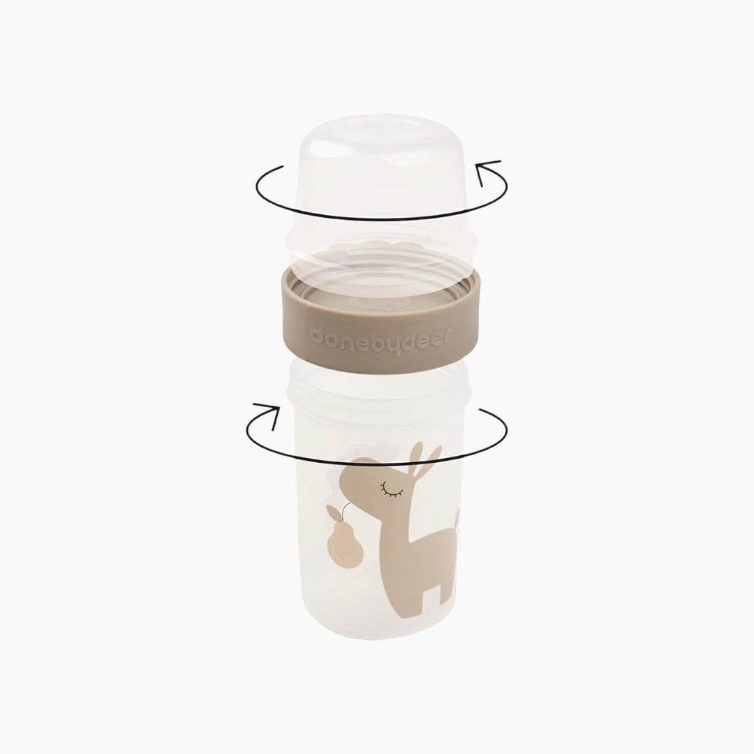 Done By Deer To go 2-way snack container L - Lalee Sand