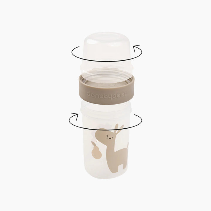 Done By Deer To go 2-way snack container L - Lalee Sand