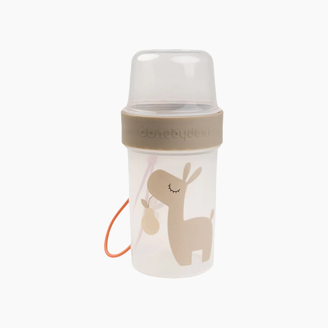Done By Deer To go 2-way snack container L - Lalee Sand