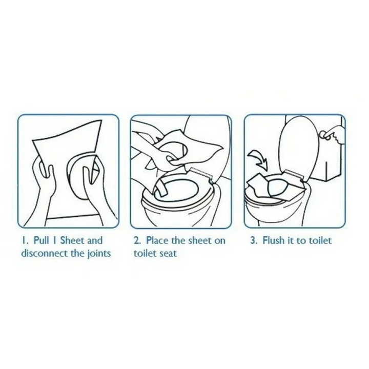 Travel Kit Pocket Shattaf &amp; 10 Toilet Seat Paper Pack