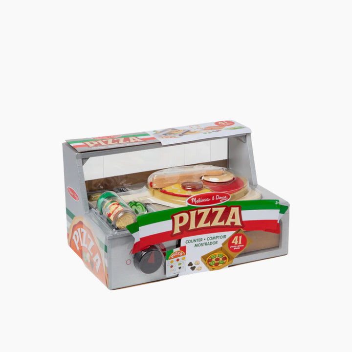 Melissa &amp; Doug Top &amp; Bake Pizza Counter - Wooden Play Food