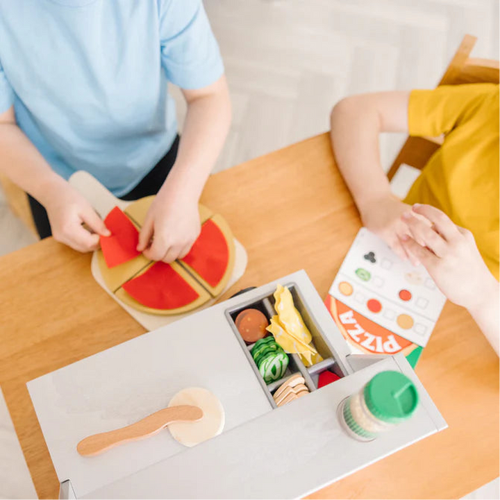 Melissa &amp; Doug Top &amp; Bake Pizza Counter - Wooden Play Food