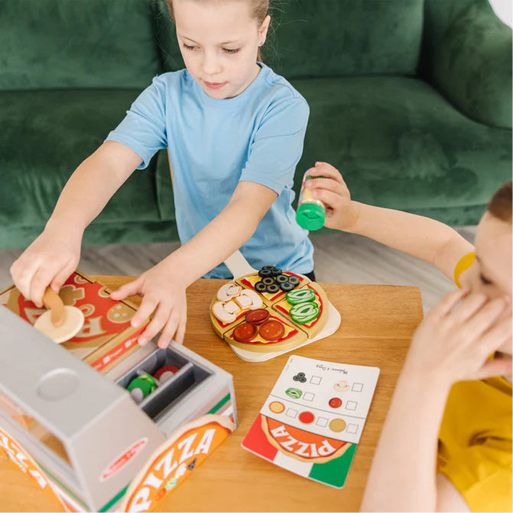Melissa &amp; Doug Top &amp; Bake Pizza Counter - Wooden Play Food
