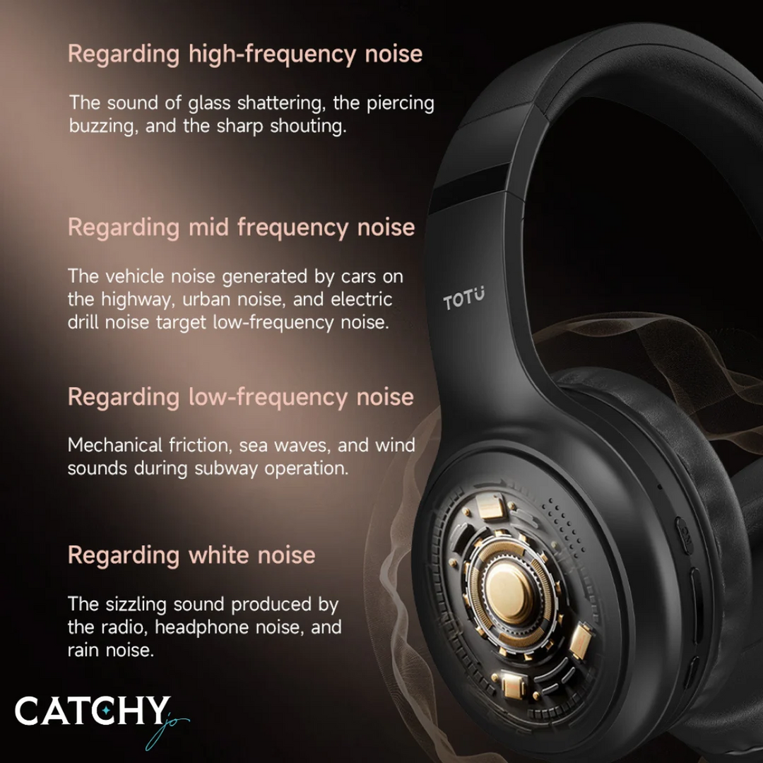TOTU BE-2-HP Bluetooth headset with active noise cancellation