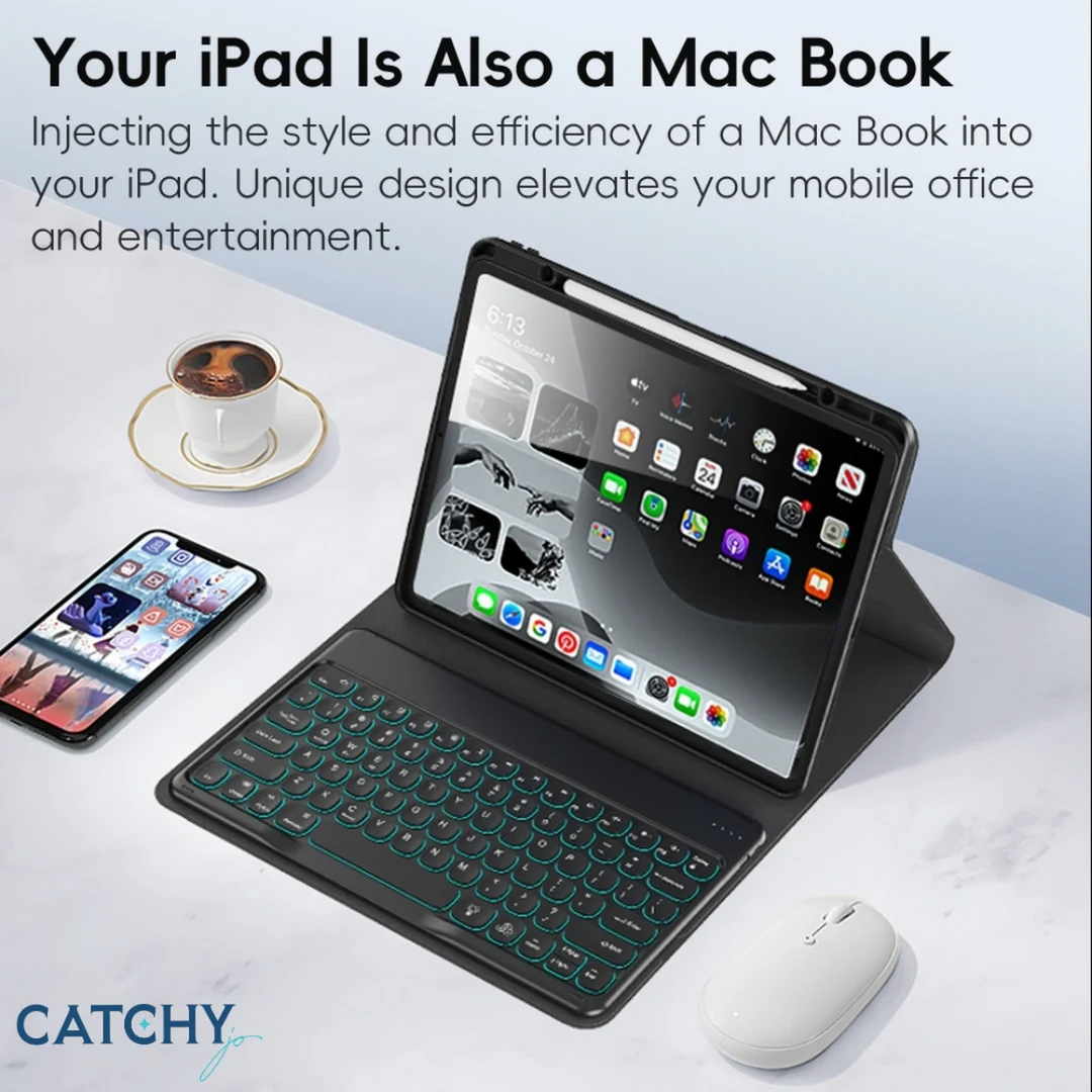Totu PC-01 leather case for iPad 8 (10.2 - 10.5) inch with detachable keyboard