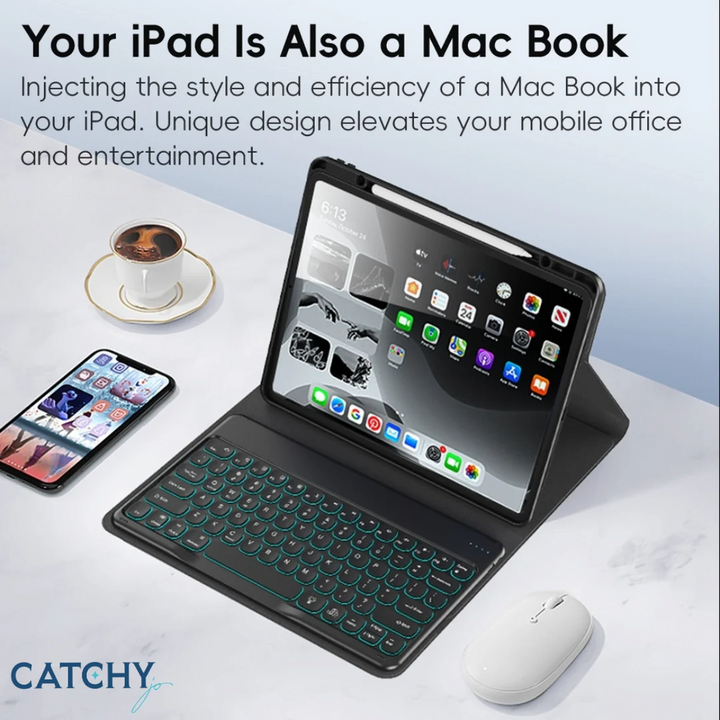 Totu PC-01 leather case for iPad 8 (10.2 - 10.5) inch with detachable keyboard